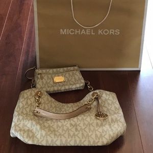 Michael Kors bag and wristlet